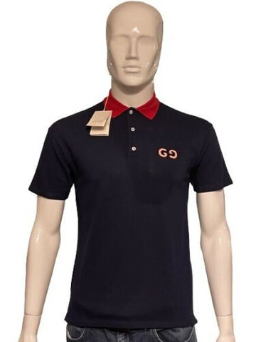 Gucci Navy Polo with GG embroidery Size Age 12 or Small Adult - V & G Luxe Boutique