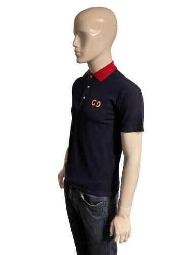 Gucci Navy Polo with GG embroidery Size Age 12 or Small Adult - V & G Luxe Boutique