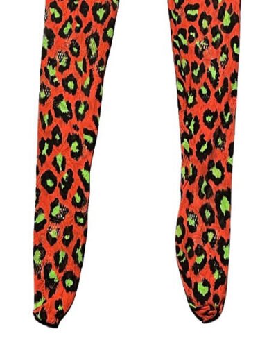 Gucci Neon, Red & Green Leopard Print Tights Size Medium - V & G Luxe Boutique