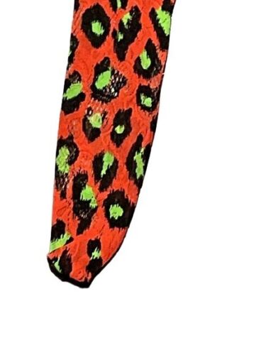 Gucci Neon, Red & Green Leopard Print Tights Size Medium - V & G Luxe Boutique