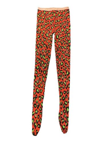 Gucci Neon, Red & Green Leopard Print Tights Size Medium - V & G Luxe Boutique