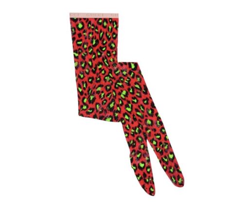 Gucci Neon, Red & Green Leopard Print Tights Size Medium - V & G Luxe Boutique