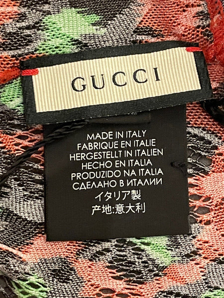 Gucci Neon, Red & Green Leopard Print Tights Size Medium - V & G Luxe Boutique