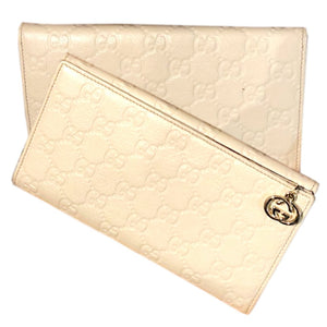 Gucci Off White Guccissima Leather Purse Wallet - V & G Luxe Boutique