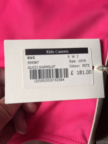 Gucci Pink Girls Logo Swimming Costume - V & G Luxe Boutique