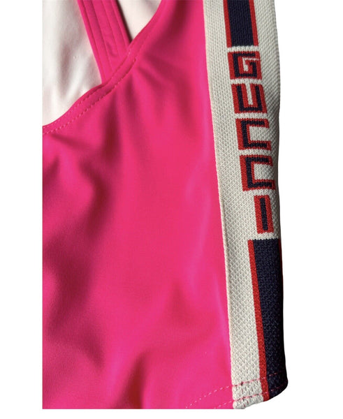 Gucci Pink Girls Logo Swimming Costume - V & G Luxe Boutique