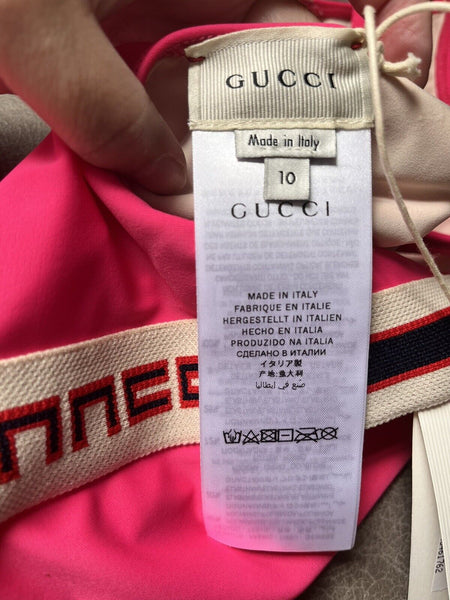 Gucci Pink Girls Logo Swimming Costume - V & G Luxe Boutique