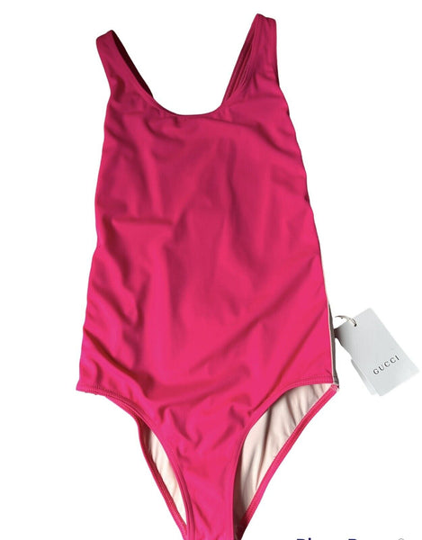 Gucci Pink Girls Logo Swimming Costume - V & G Luxe Boutique