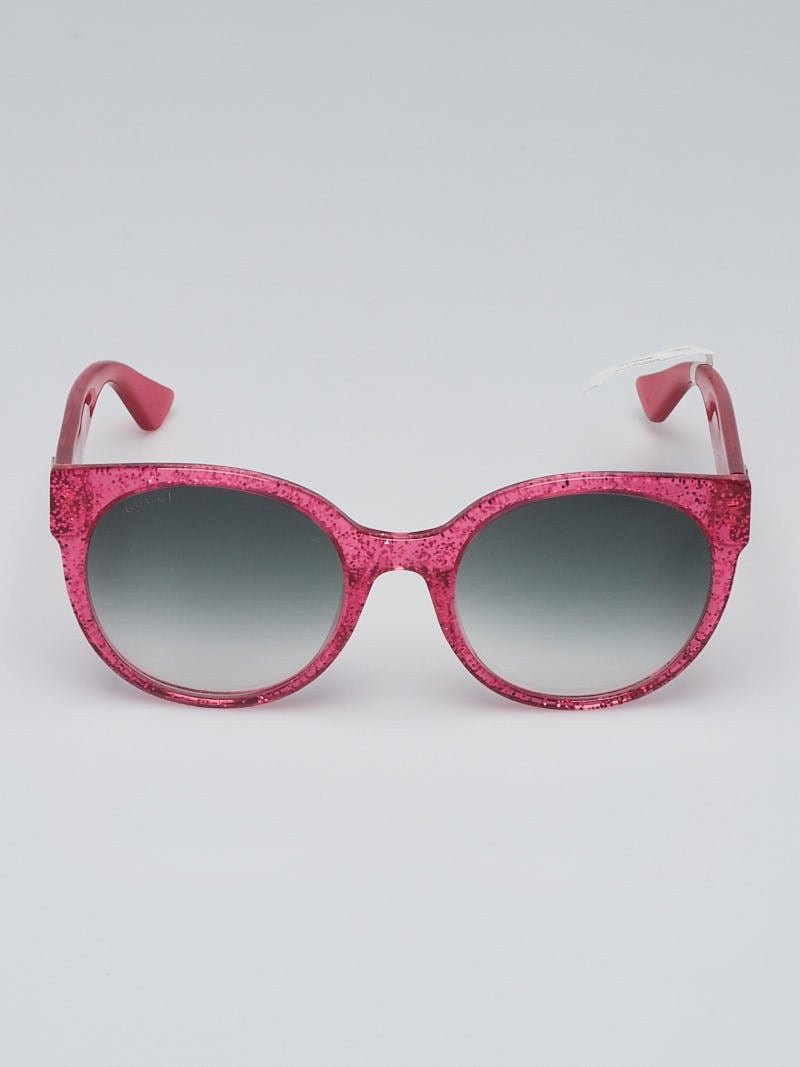 Gucci Pink Ladies Glittered Sunglasses V G Luxe Boutique