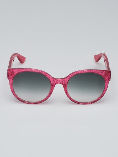 Gucci Pink Ladies Glittered Sunglasses - V & G Luxe Boutique