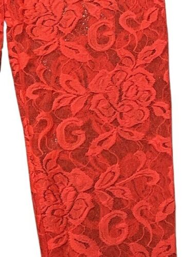 Gucci Red Floral Lace Tights Size Medium RRP £395 Sold Out Online - V & G Luxe Boutique