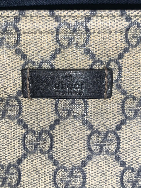 Gucci Unisex Blue Monogram Supreme Small Messenger Bag - V & G Luxe Boutique