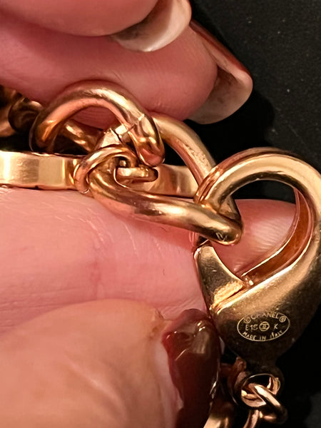 Chanel Chunky Bracelet with CC Charm