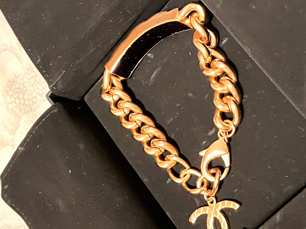 Chanel Chunky Bracelet with CC Charm