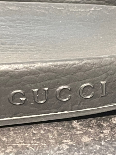 Gucci satin slide with web 2024 bow replica