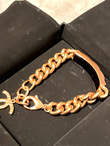 Chanel Chunky Bracelet with CC Charm