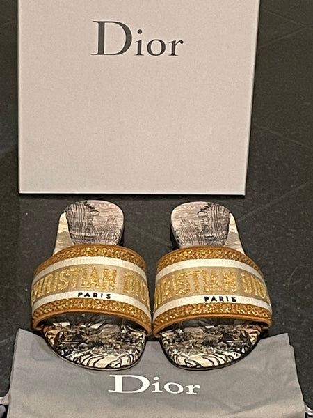 Dior Dway Beige Slides Size  EU 38