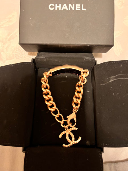Chanel Chunky Bracelet with CC Charm