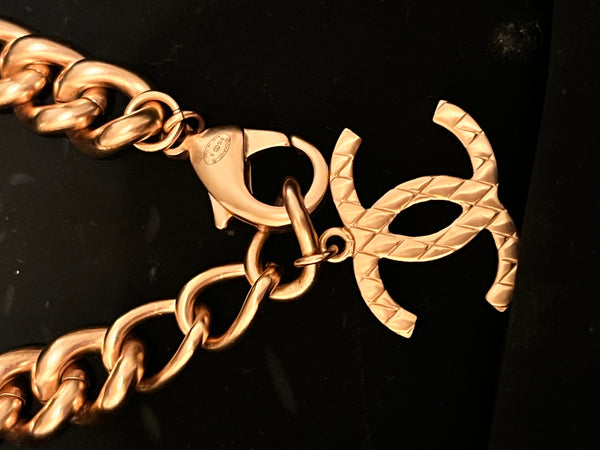 Chanel Chunky Bracelet with CC Charm