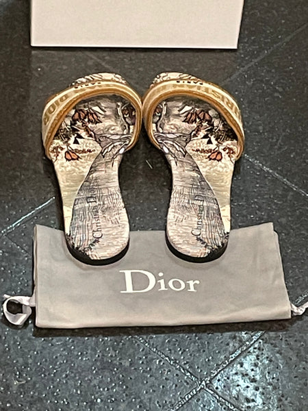 Dior Dway Beige Slides Size  EU 38