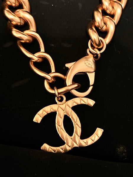 Chanel Chunky Bracelet with CC Charm