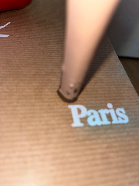 Christian Louboutin Altadama 140 120 Nude Patent Peep Toe Heels, UK Size 5