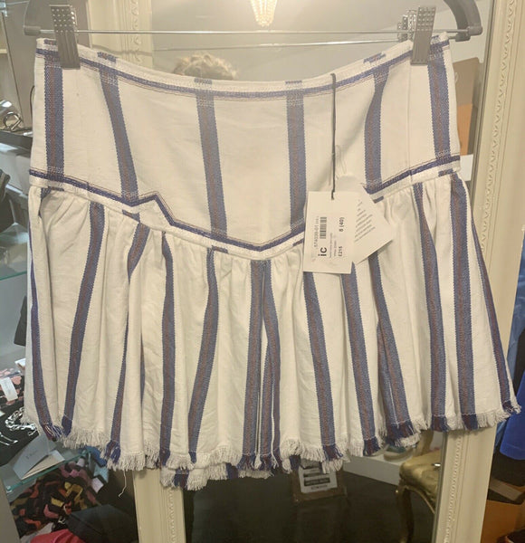 Isabel Marant Etoile Delia Striped Mini Skirt UK 8 - V & G Luxe Boutique
