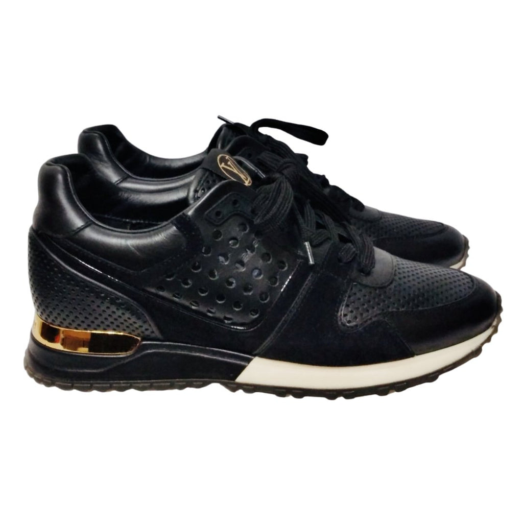 NEW FASHION] Louis Vuitton Gold LV Black Yeezy Sneaker