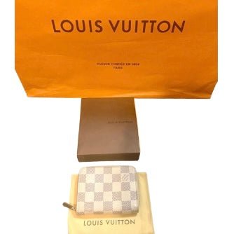 Louis Vuitton Damier Azur Canvas Zippy Coin Purse Wallet - V & G Luxe Boutique