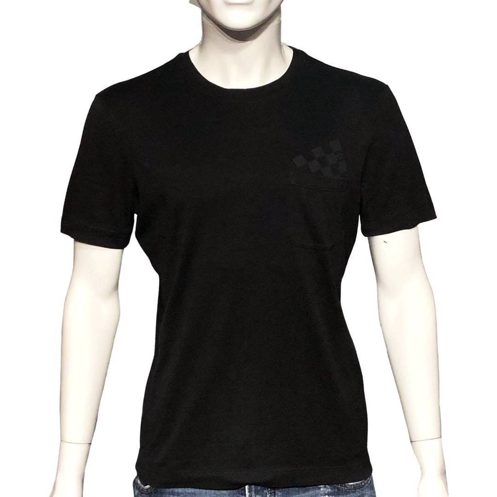 Louis Vuitton Men's Black Cotton Damier Pocket T-Shirt – Luxuria & Co.