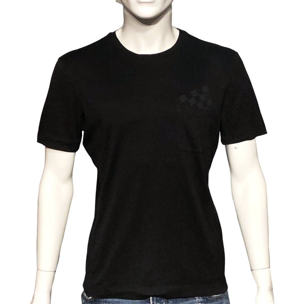 Louis Vuitton Men's Black Damier Pocket T-Shirt, Size S (Small) - V & G Luxe Boutique