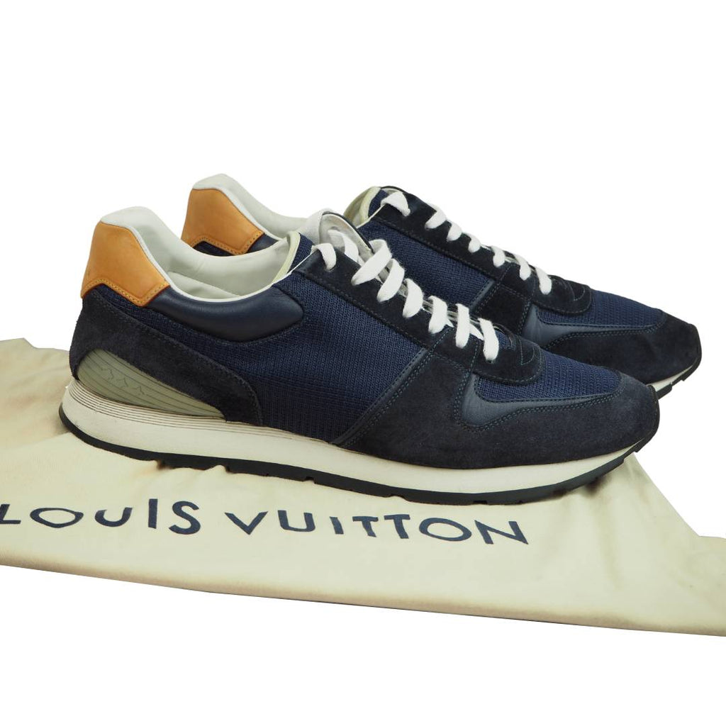 Louis Vuitton Men's Navy Blue Abbesses Suede Sneakers Trainers Size UK – V  & G Luxe Boutique