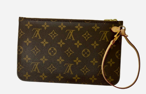 Louis Vuitton MM Monogram Wristlet Classic Print Clutch Bag - V & G Luxe Boutique
