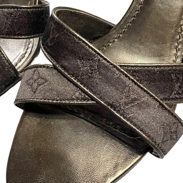 Louis Vuitton Monogram Black heels - V & G Luxe Boutique