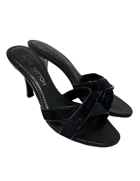 Louis Vuitton Monogram Black heels - V & G Luxe Boutique