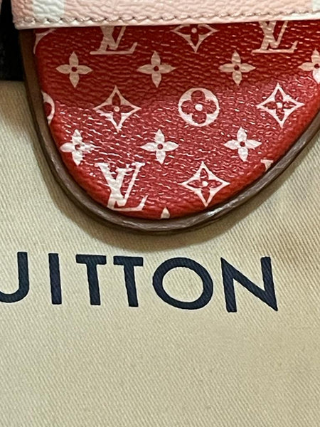 Louis Vuitton Pink Lock it Monogram Sandals - V & G Luxe Boutique