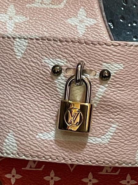 Louis Vuitton Pink Lock it Monogram Sandals - V & G Luxe Boutique