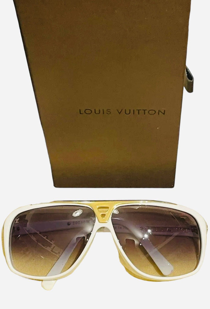 Louis Vuitton Evidence sunglasses Z0351W/ White/gold