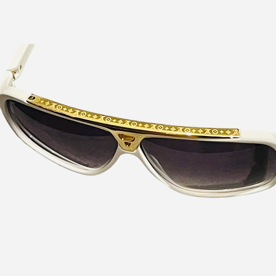 Louis Vuitton White Acetate Frame Evidence Millionaire Sunglasses Z0240W -  Yoogi's Closet