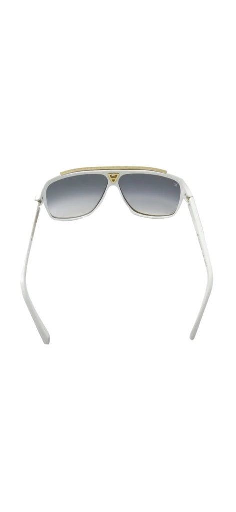 authentic LOUIS VUITTON Acetate Evidence Sunglasses White Z0351W