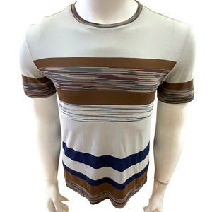 Missoni Men's Striped Multicoloured T-shirt, Size Small (S) - V & G Luxe Boutique