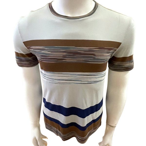 Missoni Men's Striped Multicoloured T-shirt, Size Small (S) - V & G Luxe Boutique