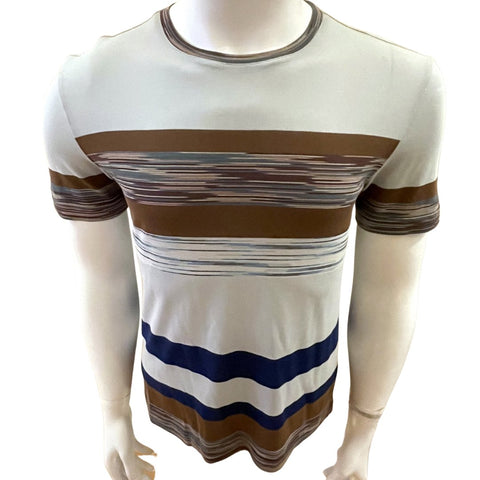 Missoni Men's Striped Multicoloured T-shirt, Size Small (S) - V & G Luxe Boutique