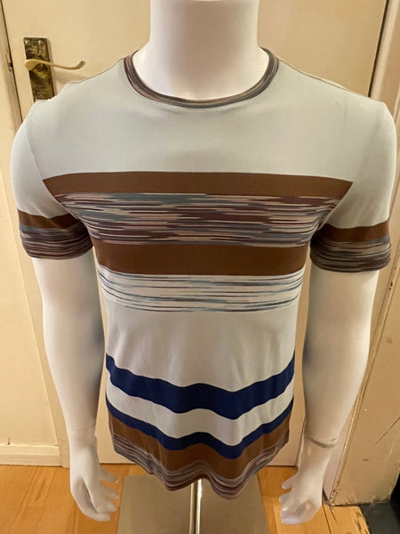 Missoni Men's Striped Multicoloured T-shirt, Size Small (S) - V & G Luxe Boutique