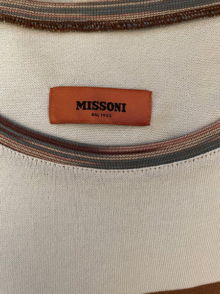 Missoni Men's Striped Multicoloured T-shirt, Size Small (S) - V & G Luxe Boutique