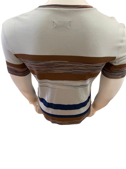 Missoni Men's Striped Multicoloured T-shirt, Size Small (S) - V & G Luxe Boutique