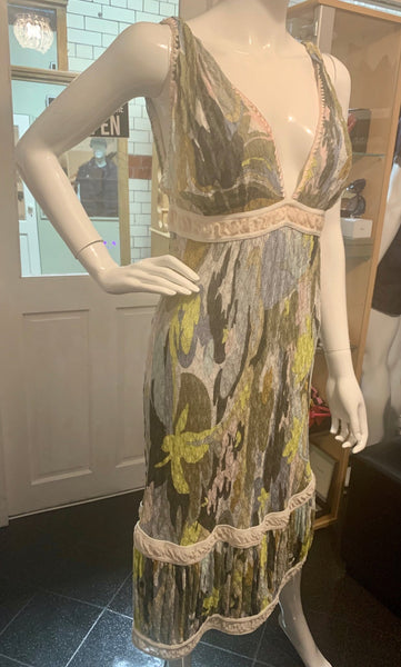 Missoni Multicoloured Green Iconic Knit Dress, UK Size 12 - V & G Luxe Boutique
