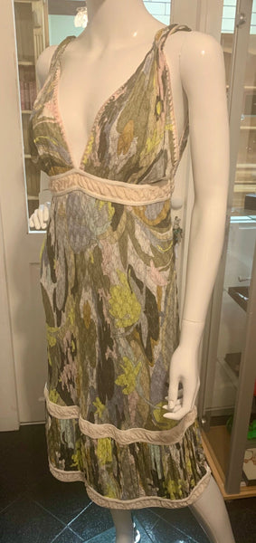 Missoni Multicoloured Green Iconic Knit Dress, UK Size 12 - V & G Luxe Boutique