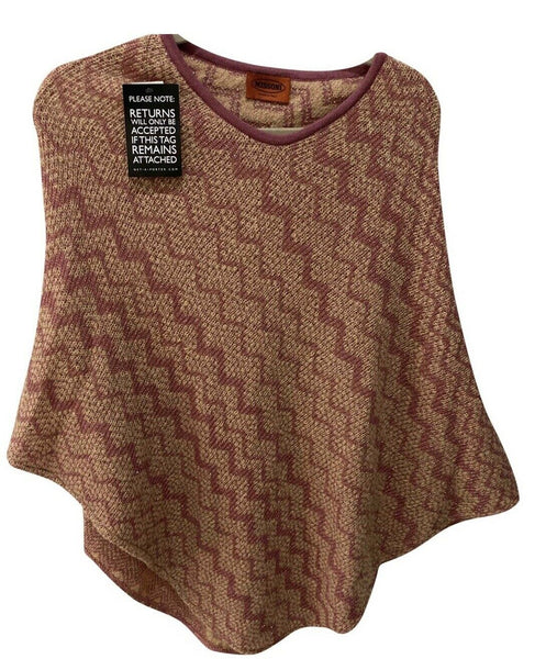 Missoni Multicoloured Orange Zig Zag Women’s Poncho Tunic Top One Size - V & G Luxe Boutique