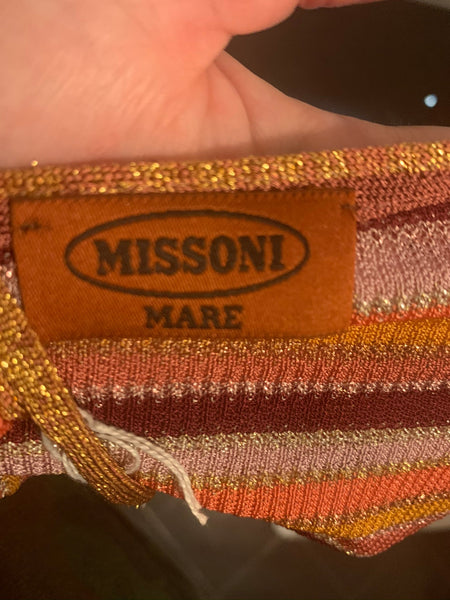 Missoni Orange Knit Striped Low Back Jumpsuit - V & G Luxe Boutique